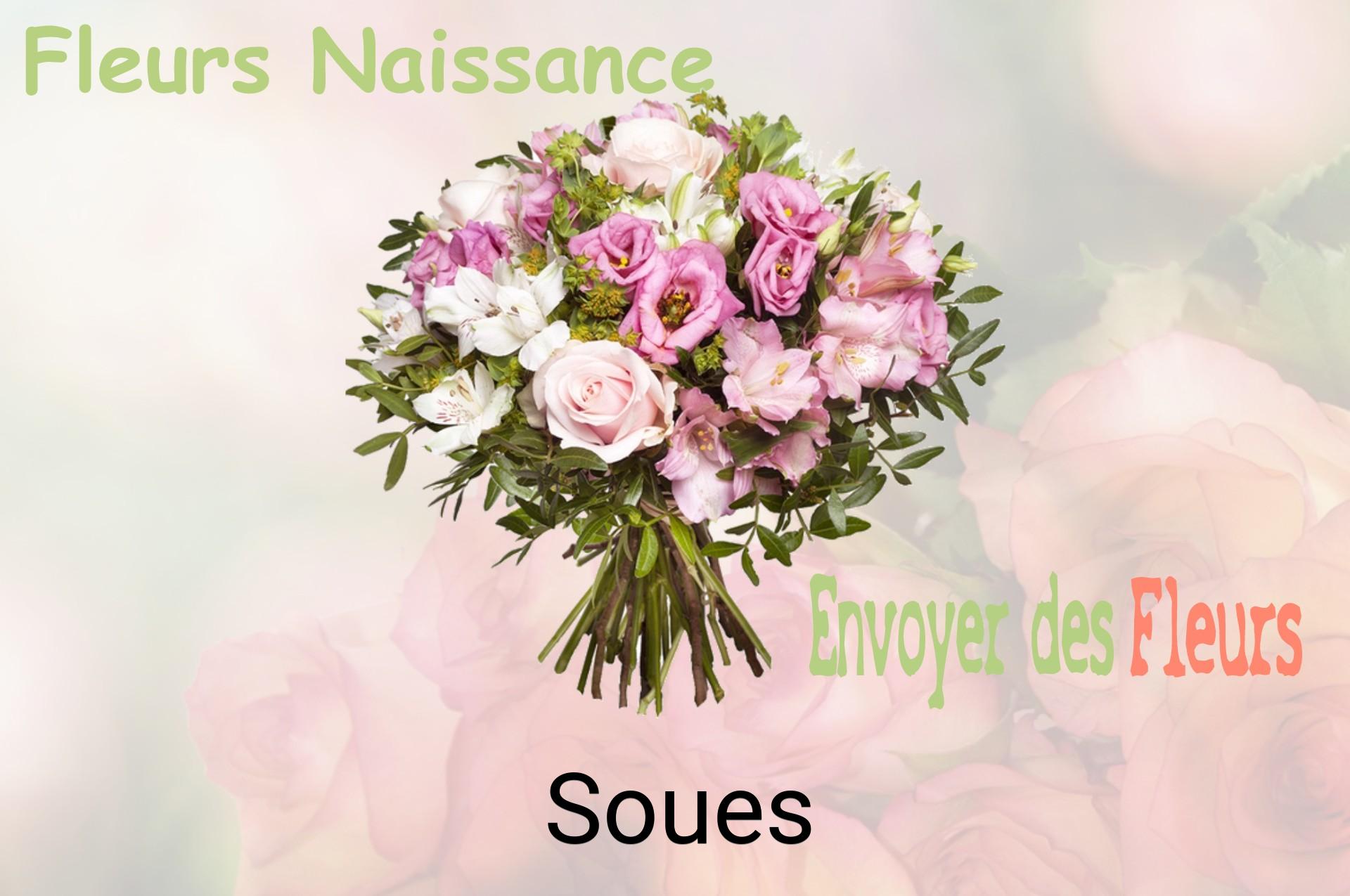 Bouquet de fleurs de naissance livré à Soues